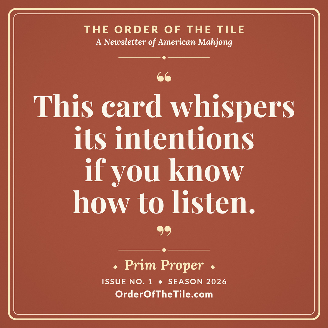 Order of the Tile quote card: This card whispers its intentions if you know how to listen.