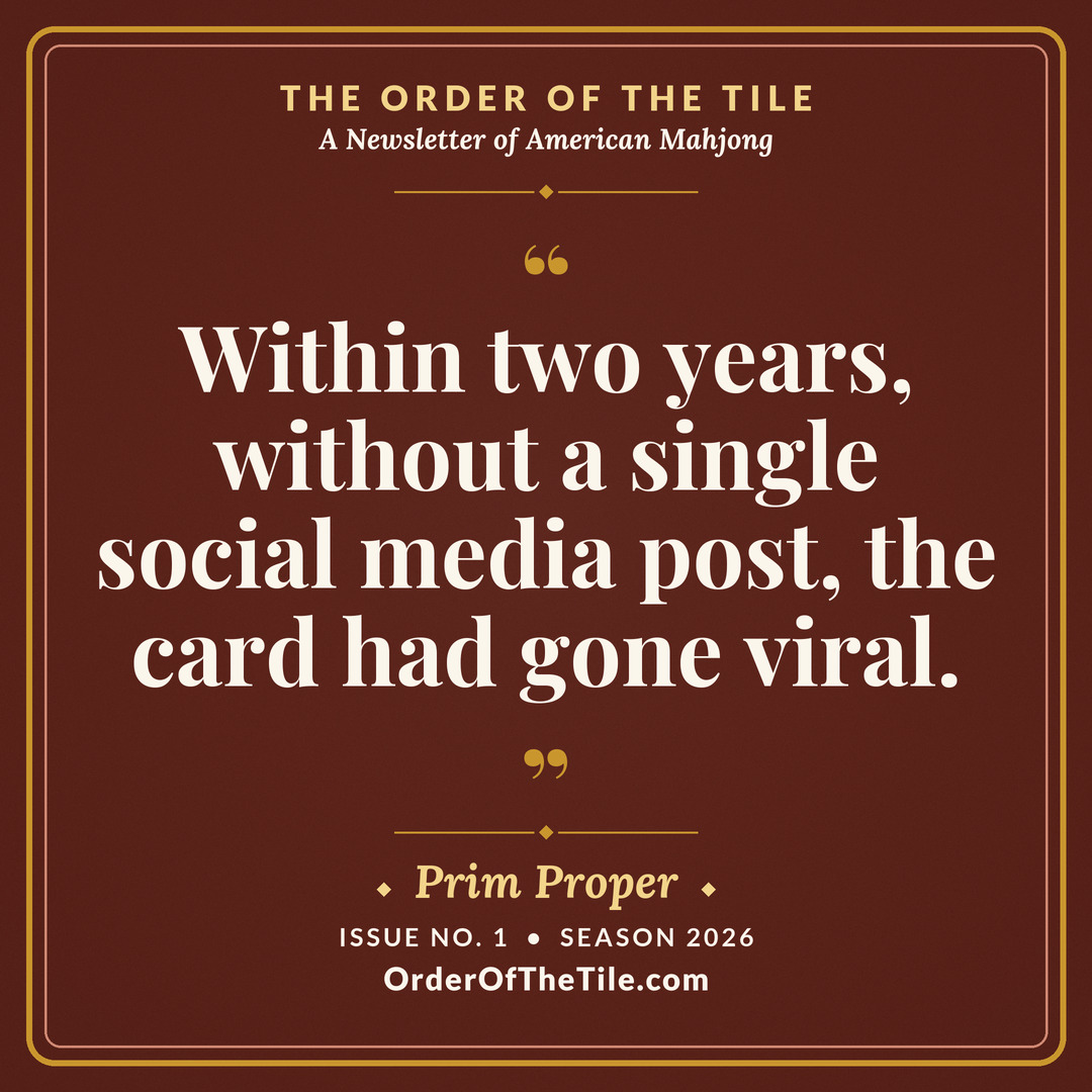 Order of the Tile quote card: Within two years, without a single social media post, the card had gone viral.