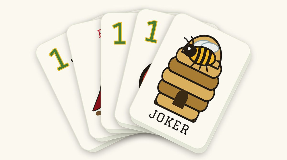 The Spring Garden Card Deck: the full American Mahjong set drawn for the garden, a ladybug on the One Dot and a bee and hive for the Joker