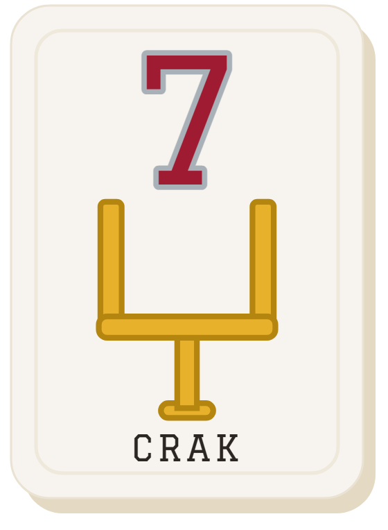 The Gridiron Seven Crak, over the goalposts