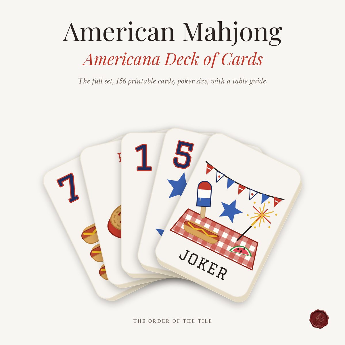 The Americana Card Deck for American Mahjong photo 1