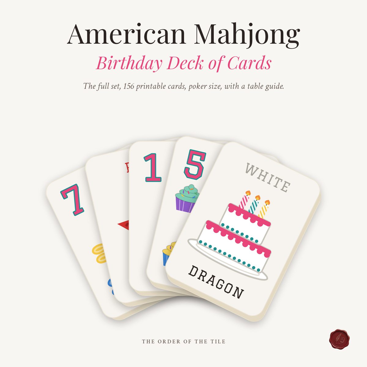 The Birthday Card Deck for American Mahjong photo 1