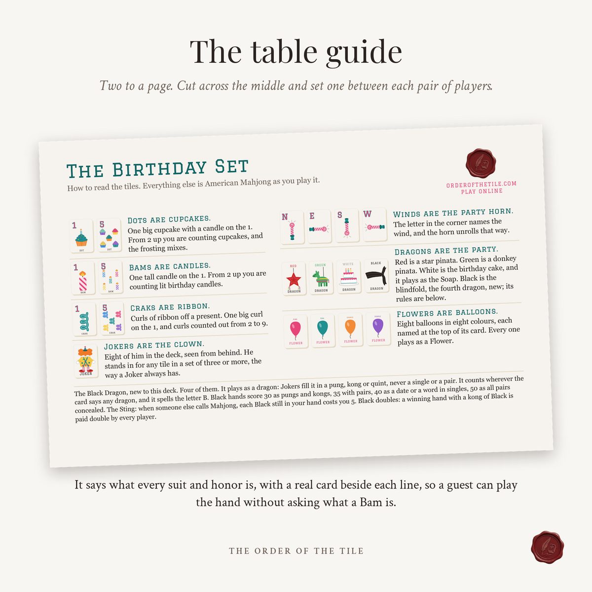 The Birthday Card Deck for American Mahjong photo 7