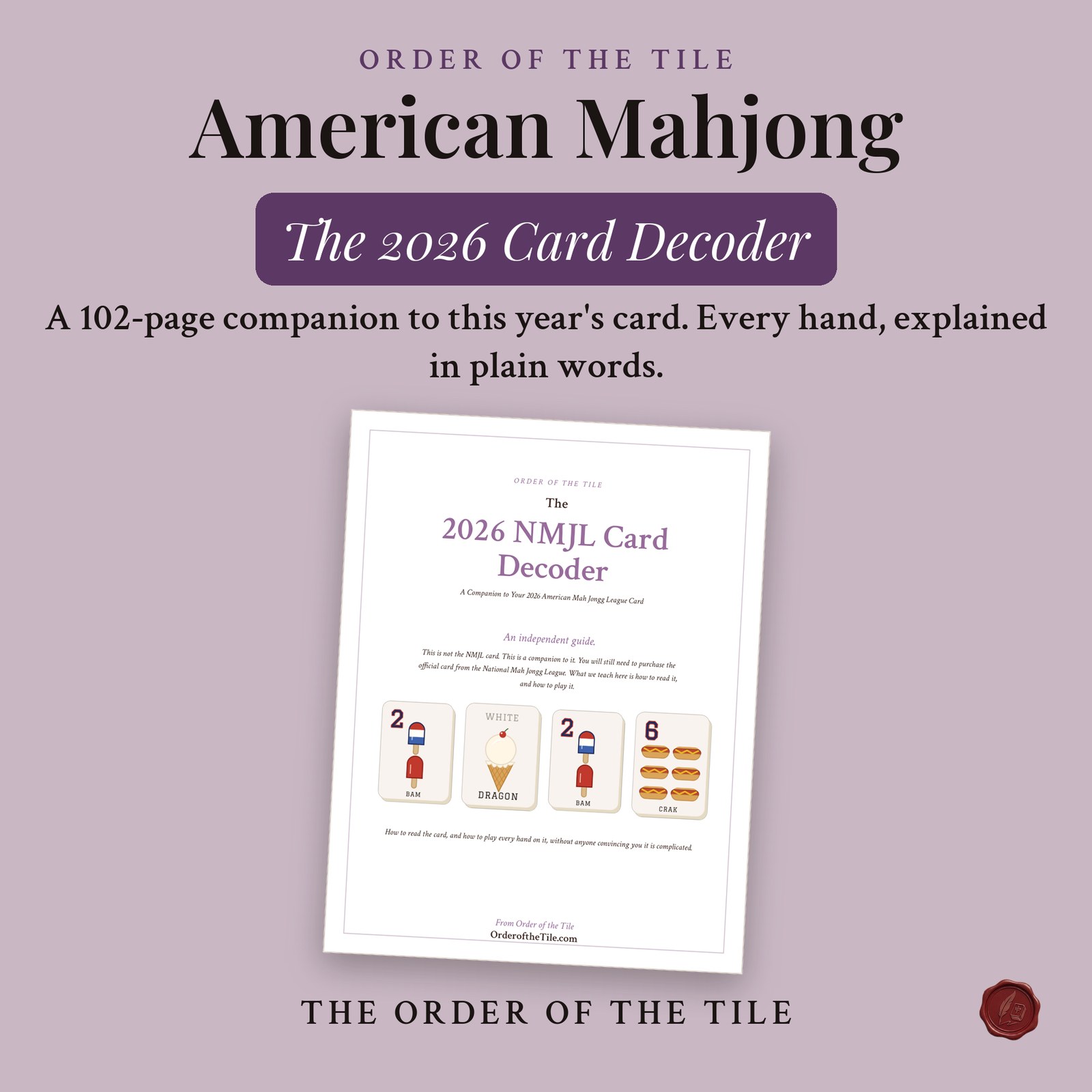 The 2026 NMJL Card Decoder photo 1