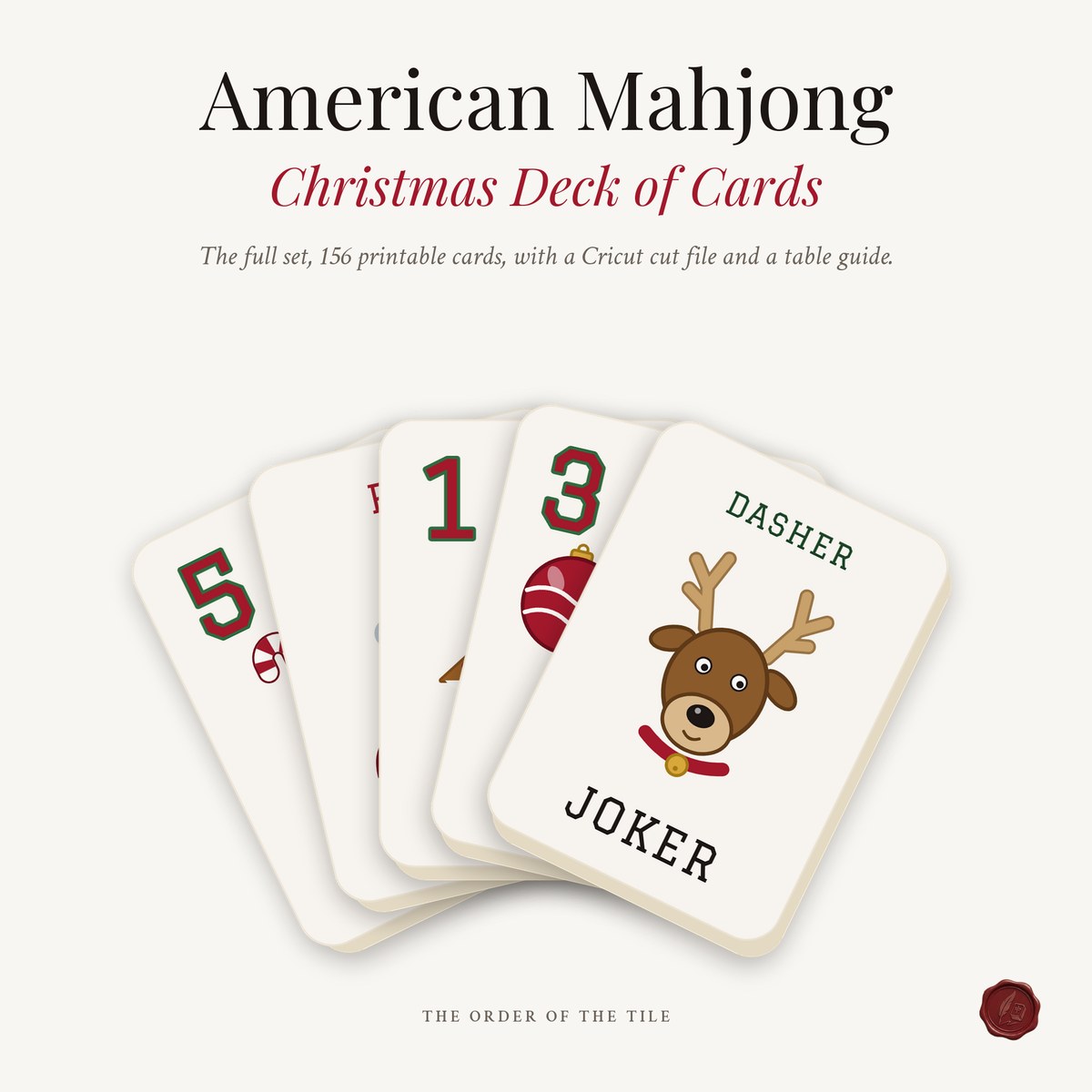The Christmas Card Deck for American Mahjong photo 1