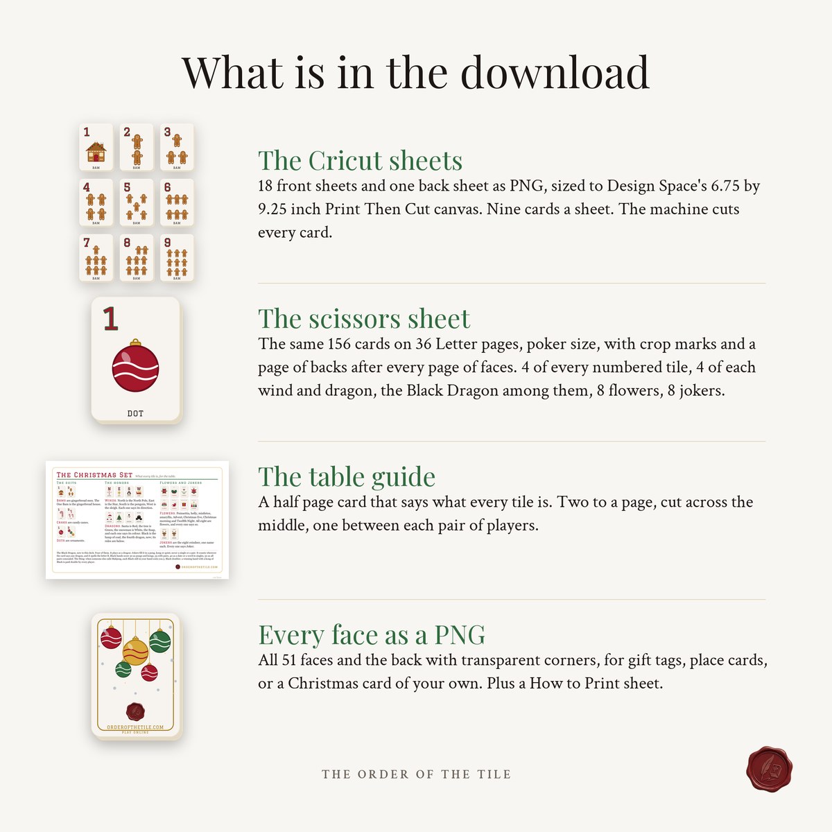 The Christmas Card Deck for American Mahjong photo 2
