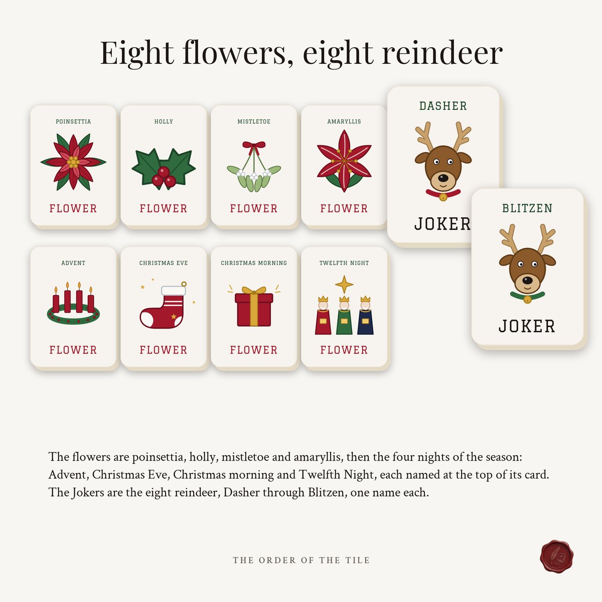 The Christmas Card Deck for American Mahjong photo 5