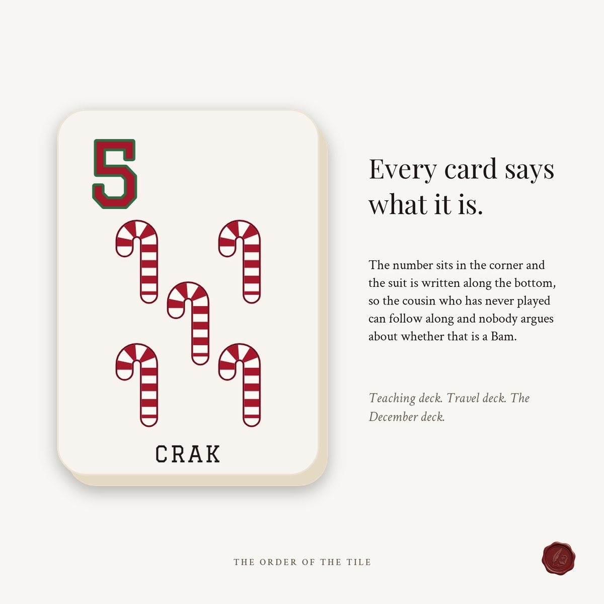 The Christmas Card Deck for American Mahjong photo 9