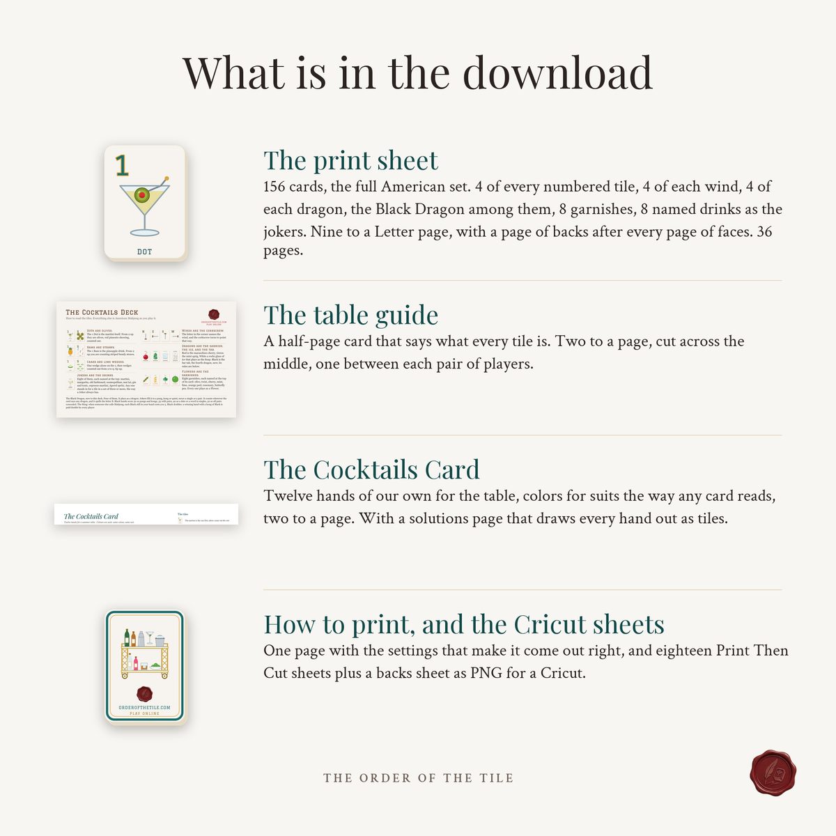 The Cocktails Card Deck for American Mahjong photo 2