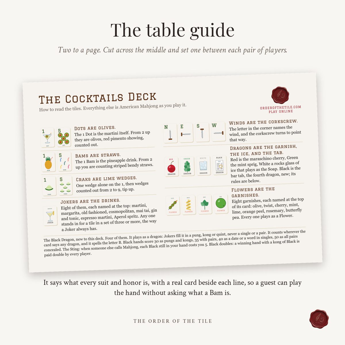 The Cocktails Card Deck for American Mahjong photo 7