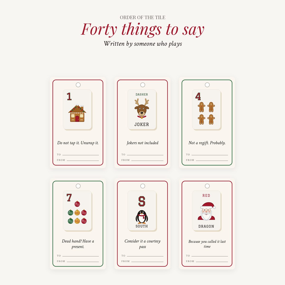 The Merry Mahj Gift Tags photo 4