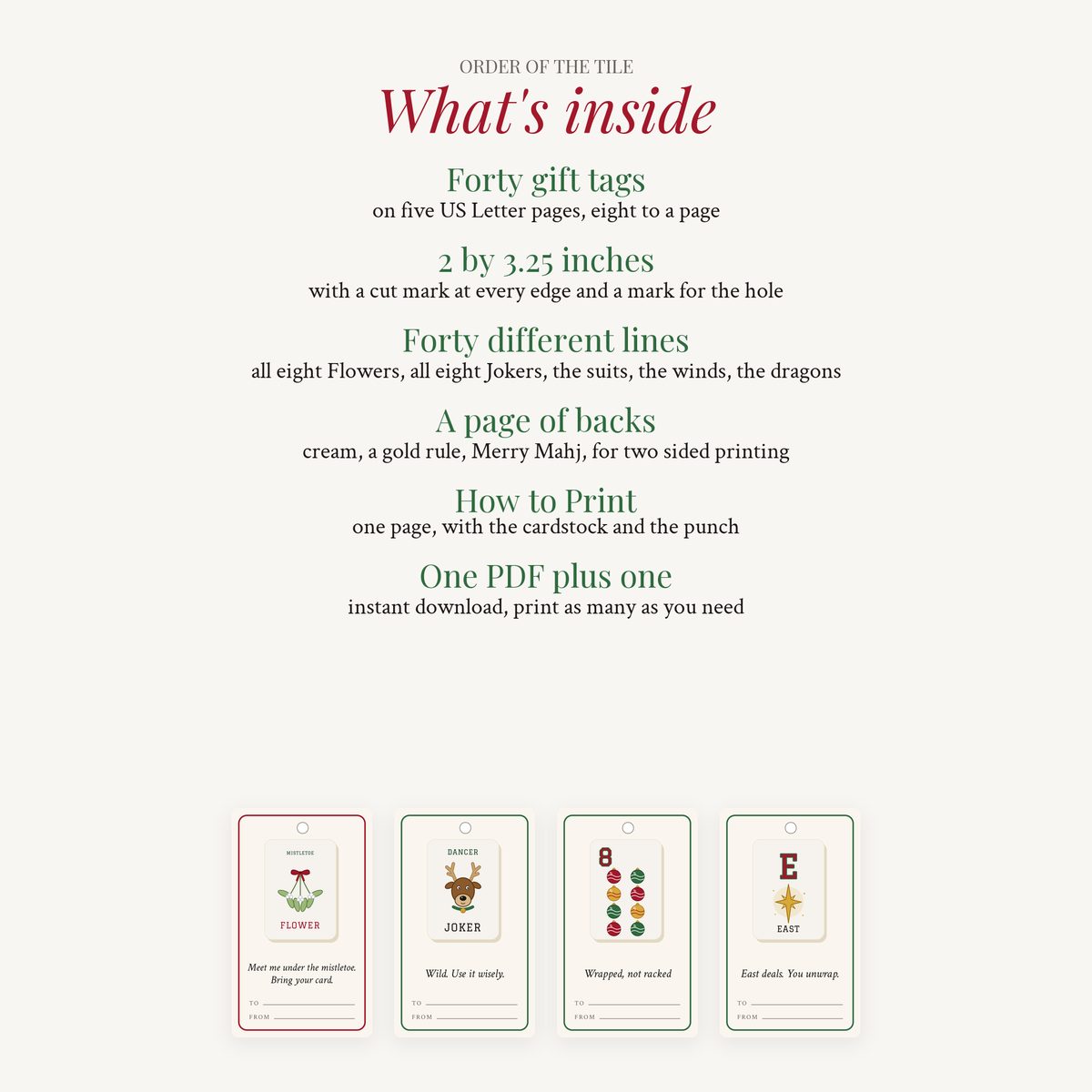 The Merry Mahj Gift Tags photo 6
