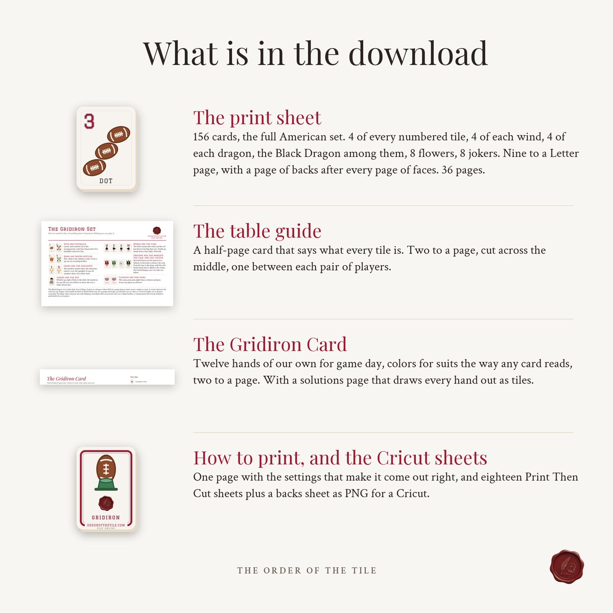 The Gridiron Card Deck for American Mahjong photo 2