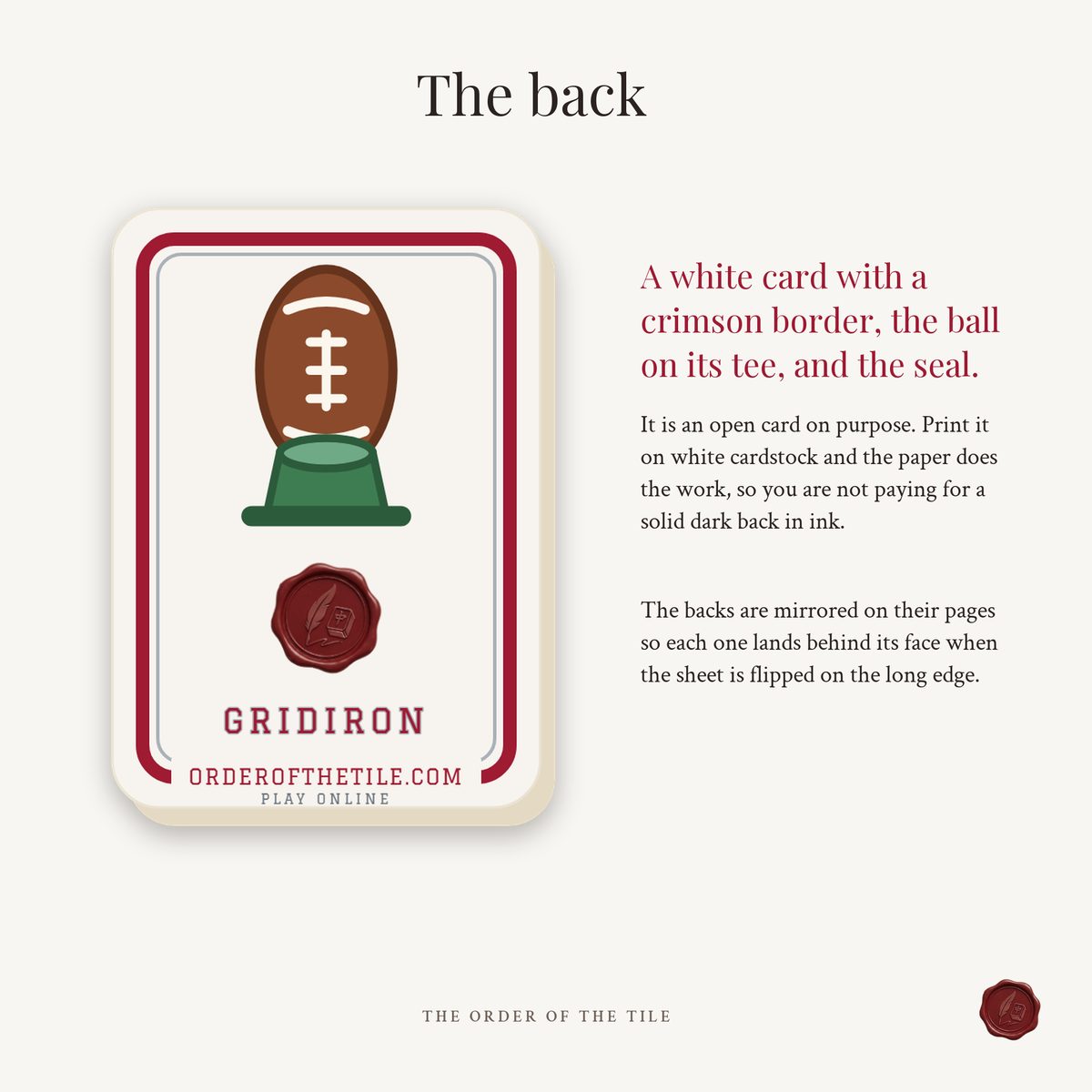 The Gridiron Card Deck for American Mahjong photo 6