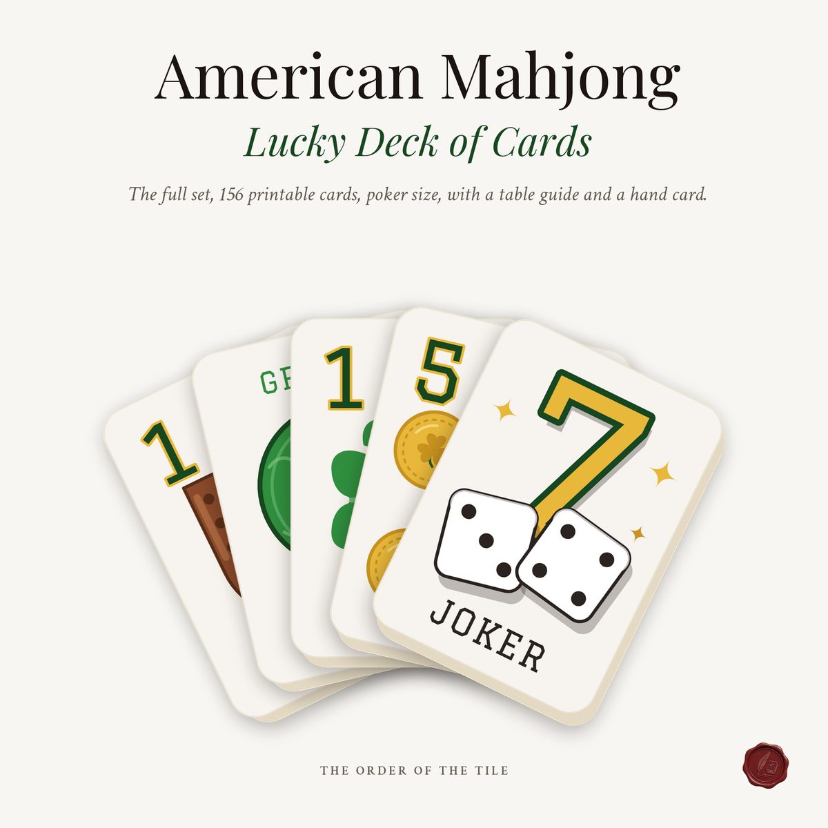The Lucky Card Deck for American Mahjong photo 1