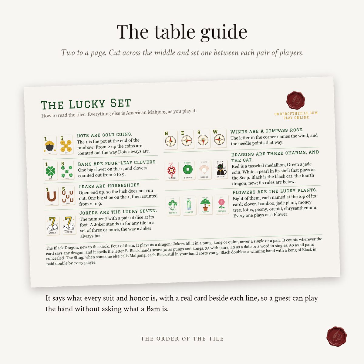 The Lucky Card Deck for American Mahjong photo 7