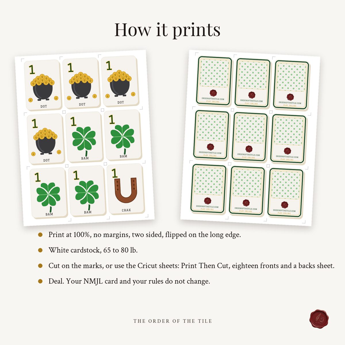 The Lucky Card Deck for American Mahjong photo 9