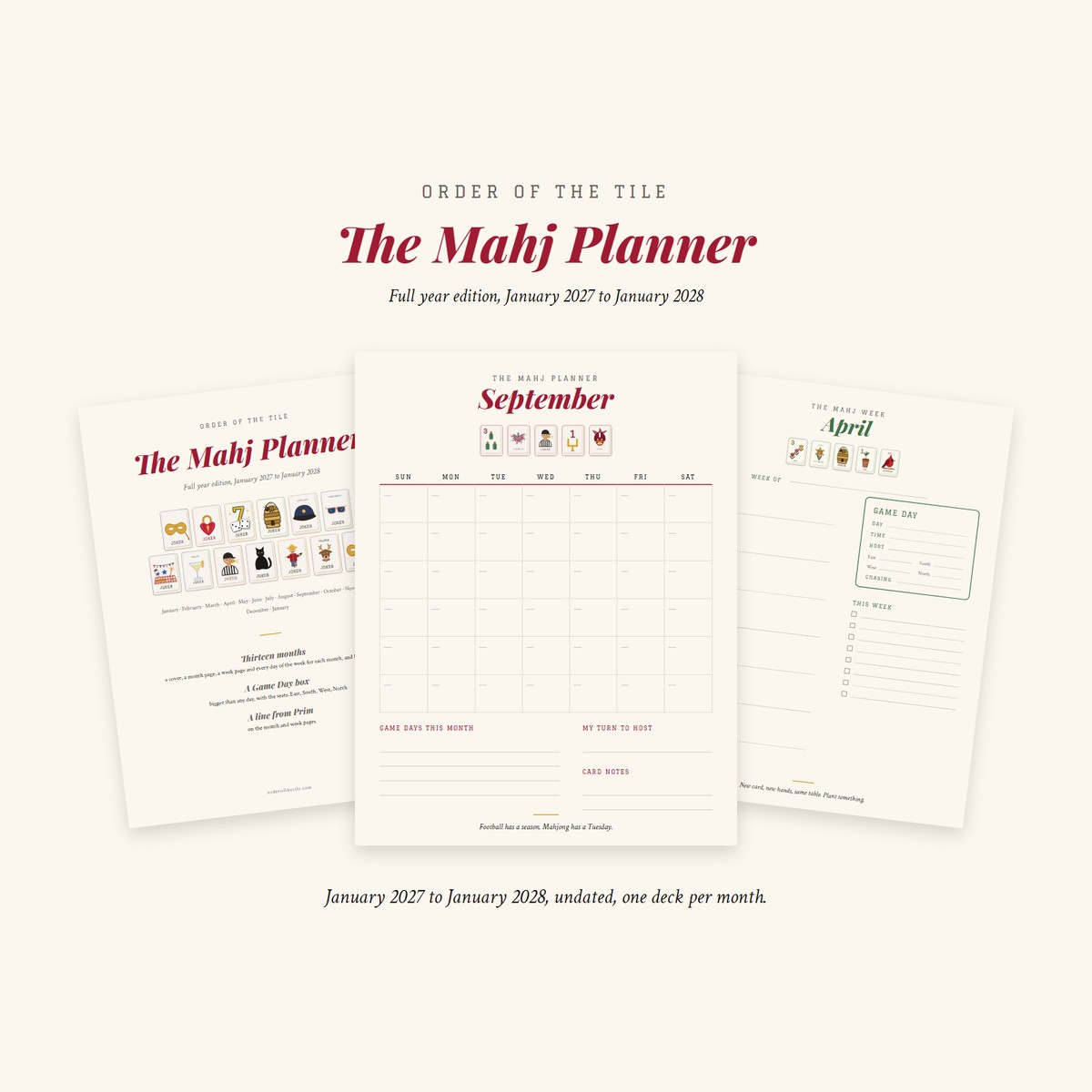 The Daily Planner, Mahj Style: 2027 to 2028 photo 1