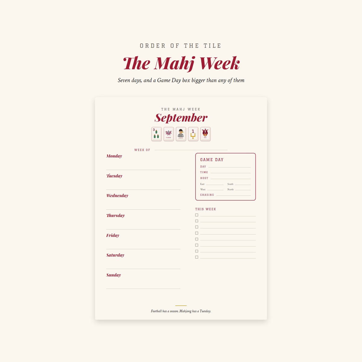 The Daily Planner, Mahj Style: 2027 to 2028 photo 2