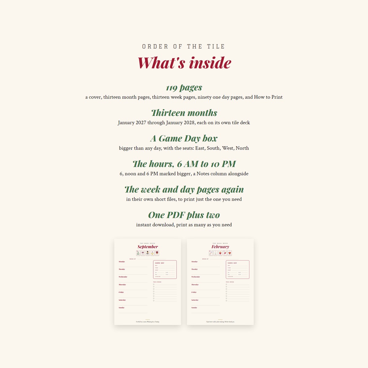 The Daily Planner, Mahj Style: 2027 to 2028 photo 6