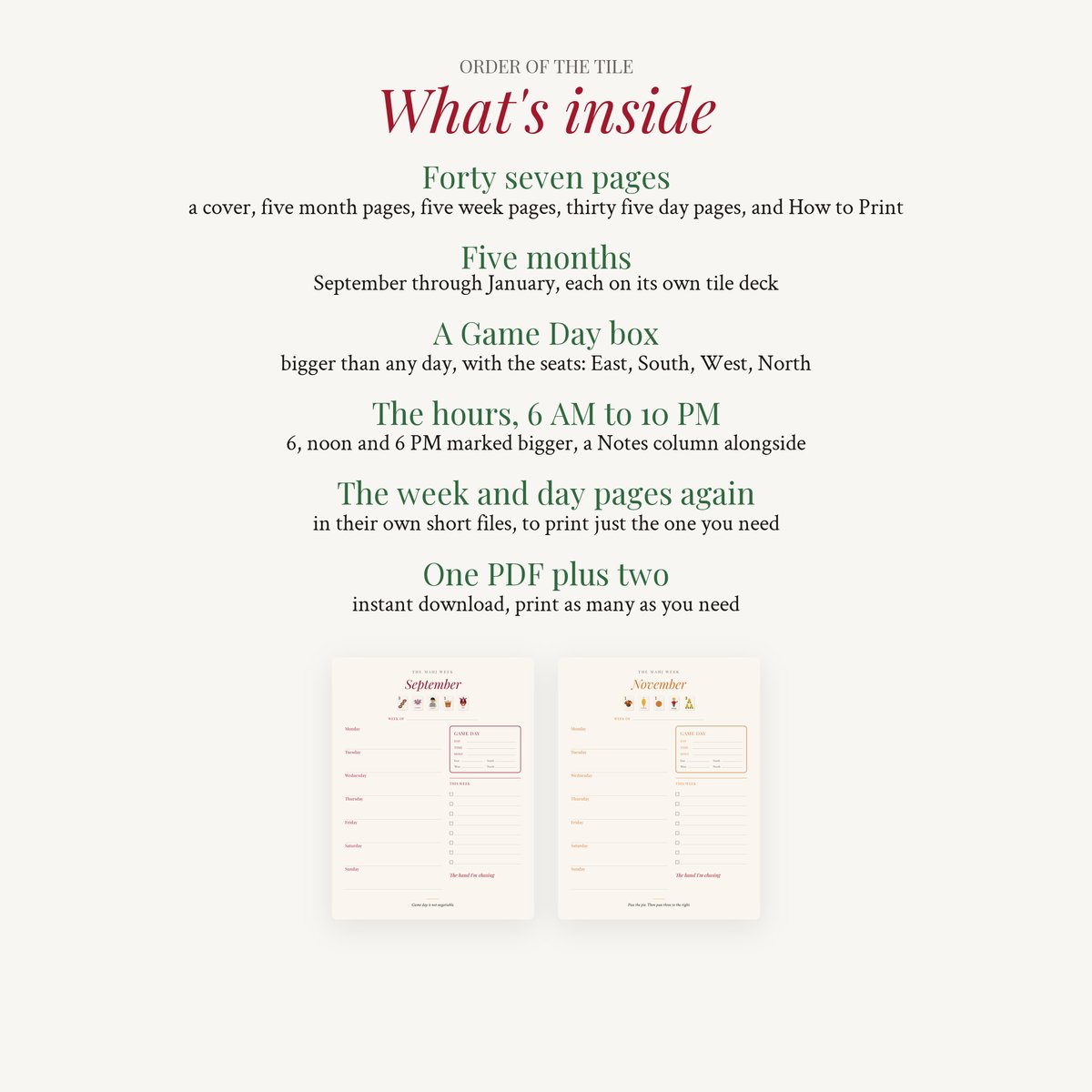 The Daily Planner, Mahj Style: Fall and Holiday 2026 photo 6