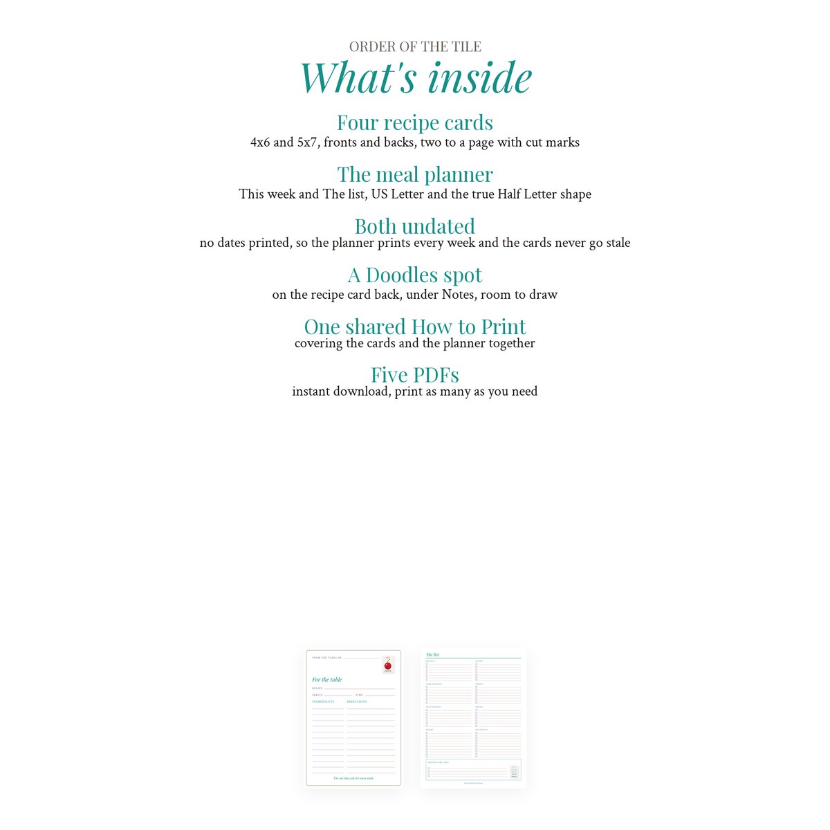 Meal Planner & Recipe Cards Bundle photo 4