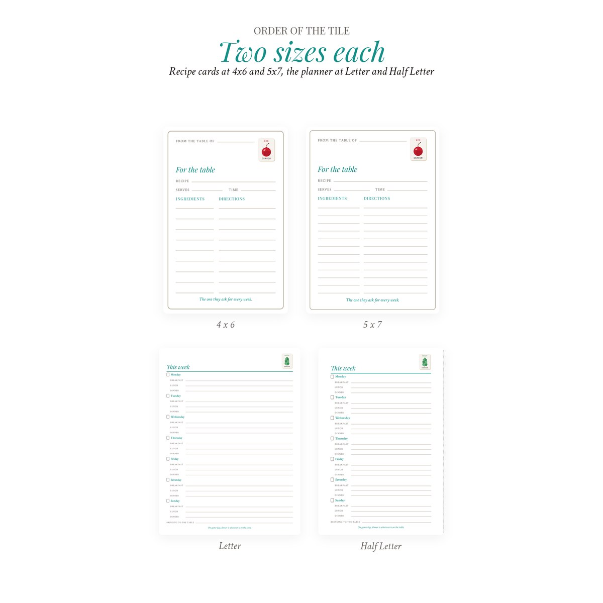 Meal Planner & Recipe Cards Bundle photo 7
