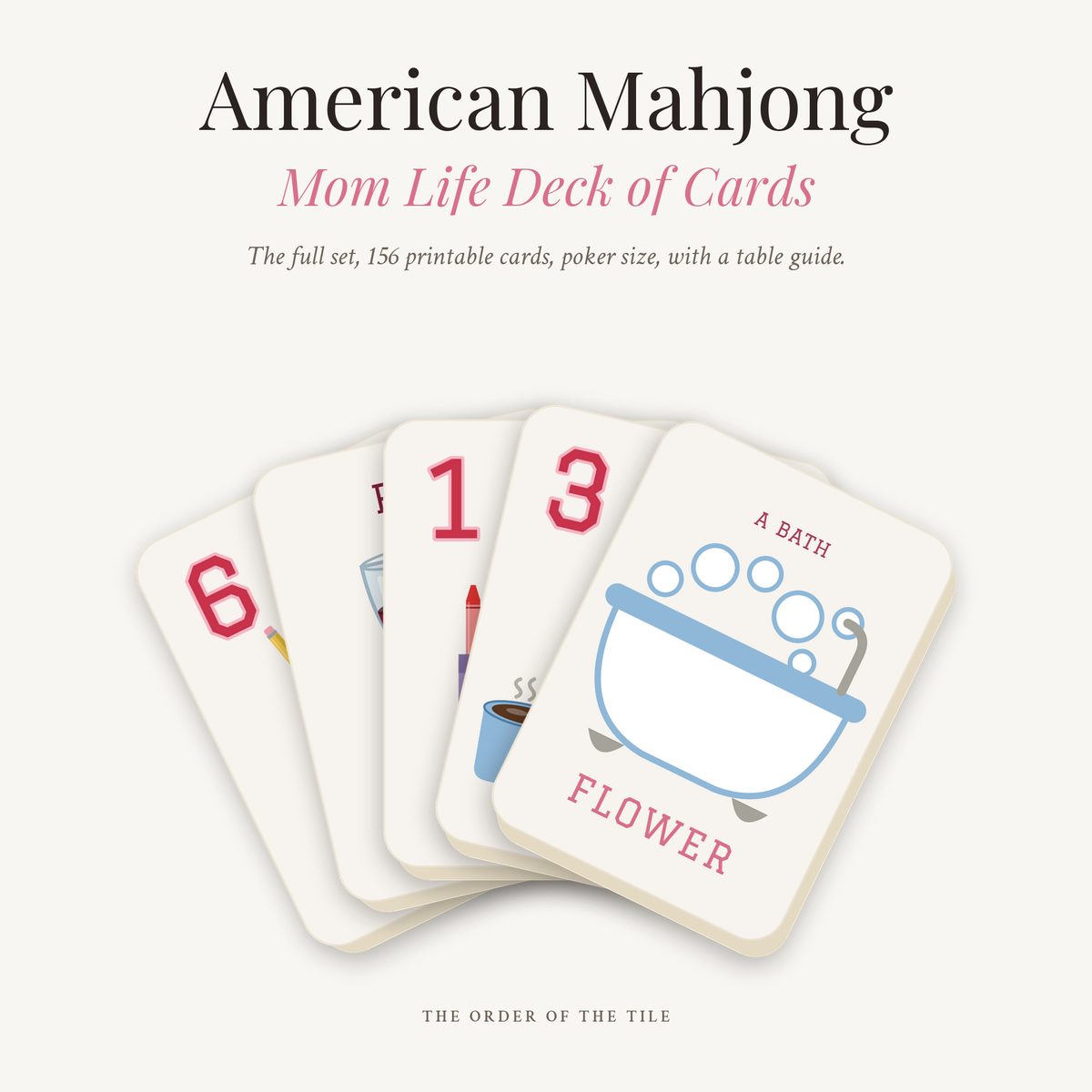 The Mom Life Card Deck for American Mahjong photo 1