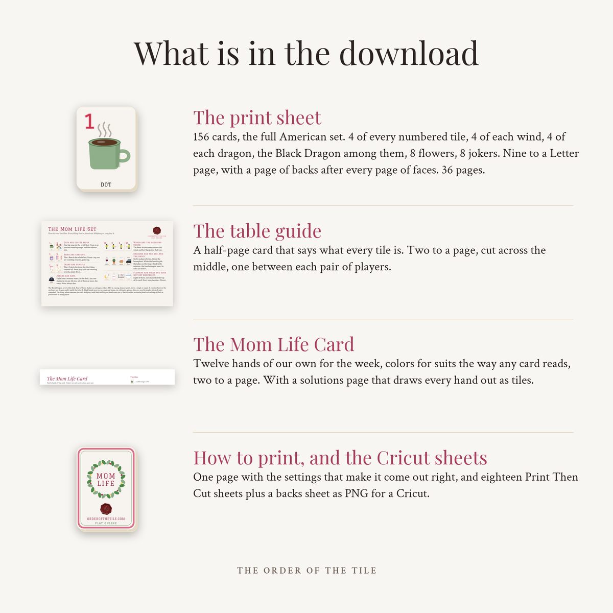 The Mom Life Card Deck for American Mahjong photo 2