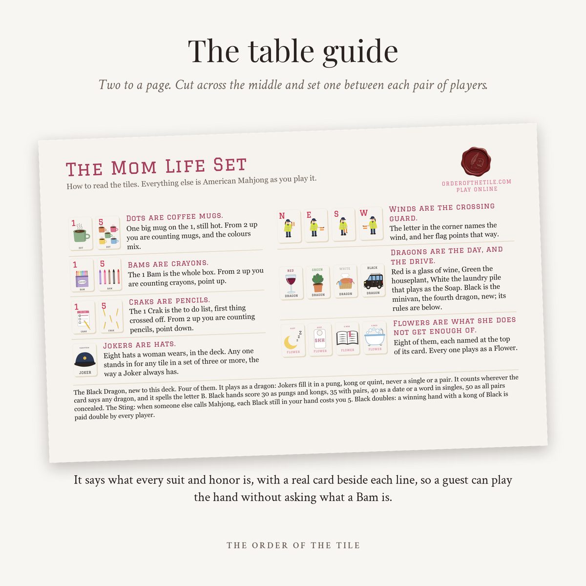 The Mom Life Card Deck for American Mahjong photo 7