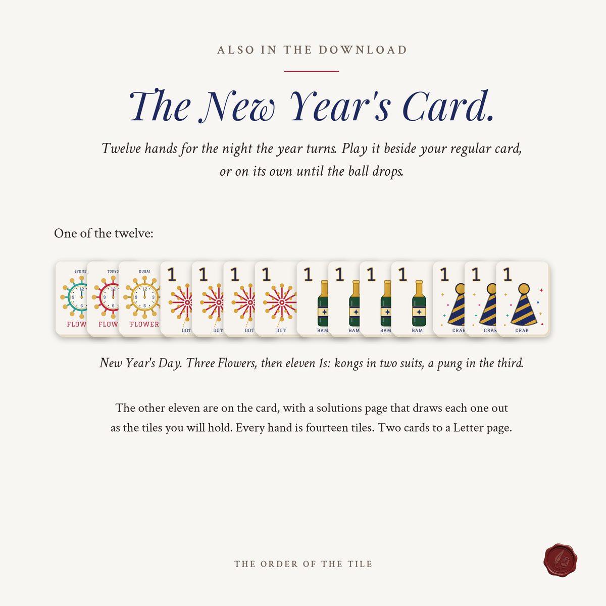 The New Year's Card Deck for American Mahjong photo 8