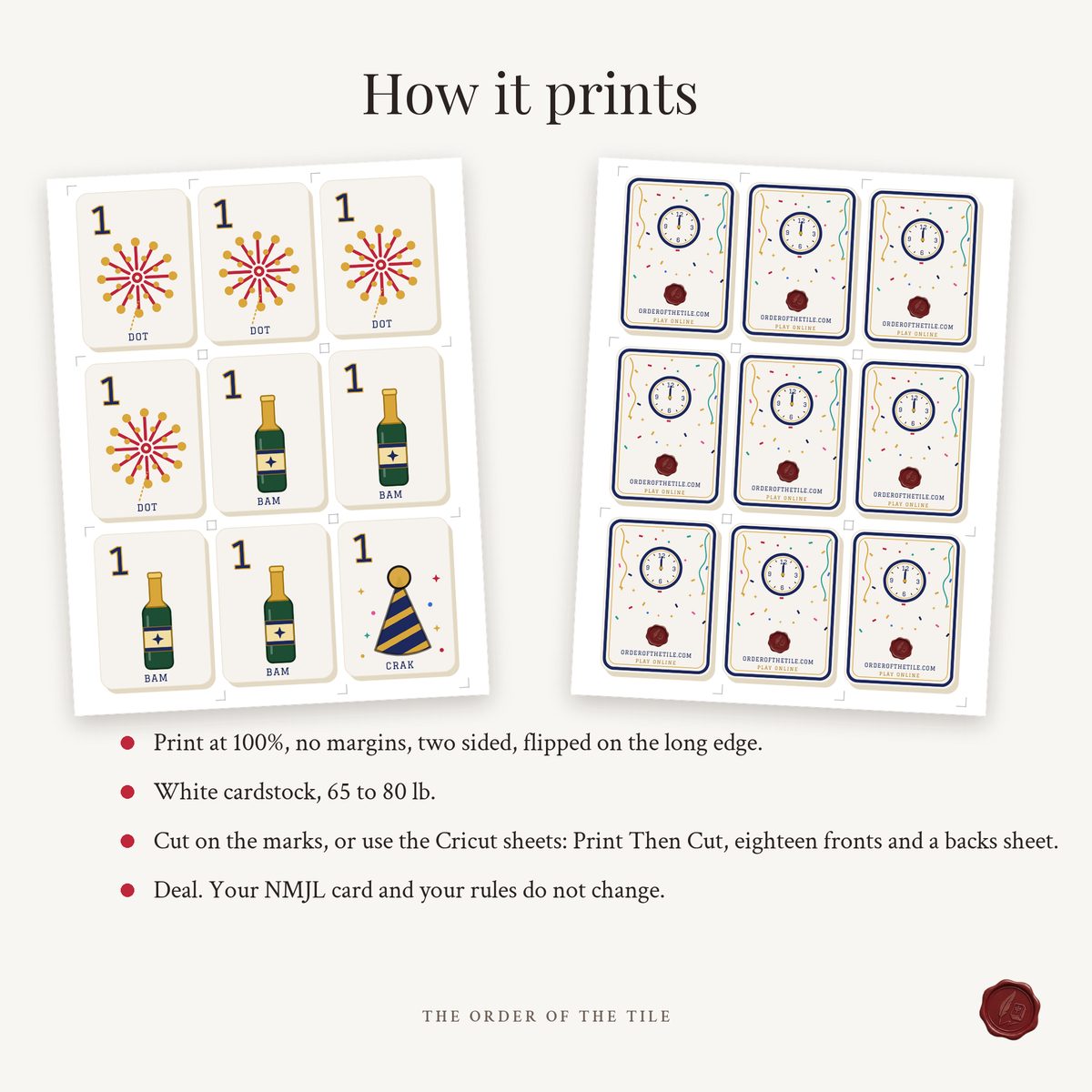 The New Year's Card Deck for American Mahjong photo 9