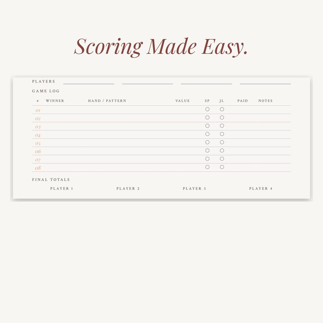 Score Cards, Plus the Rules photo 5