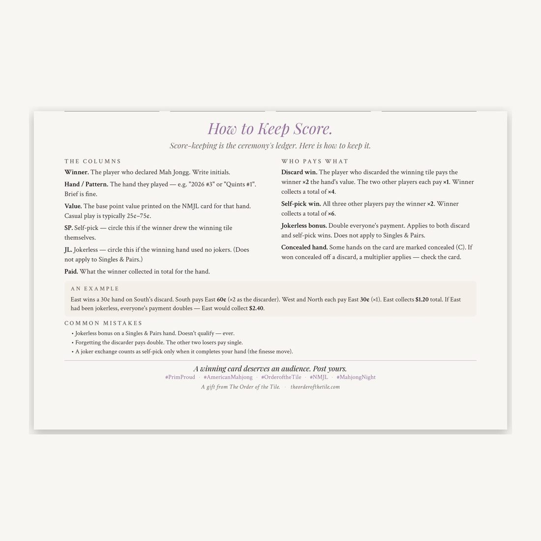 Score Cards, Plus the Rules photo 6