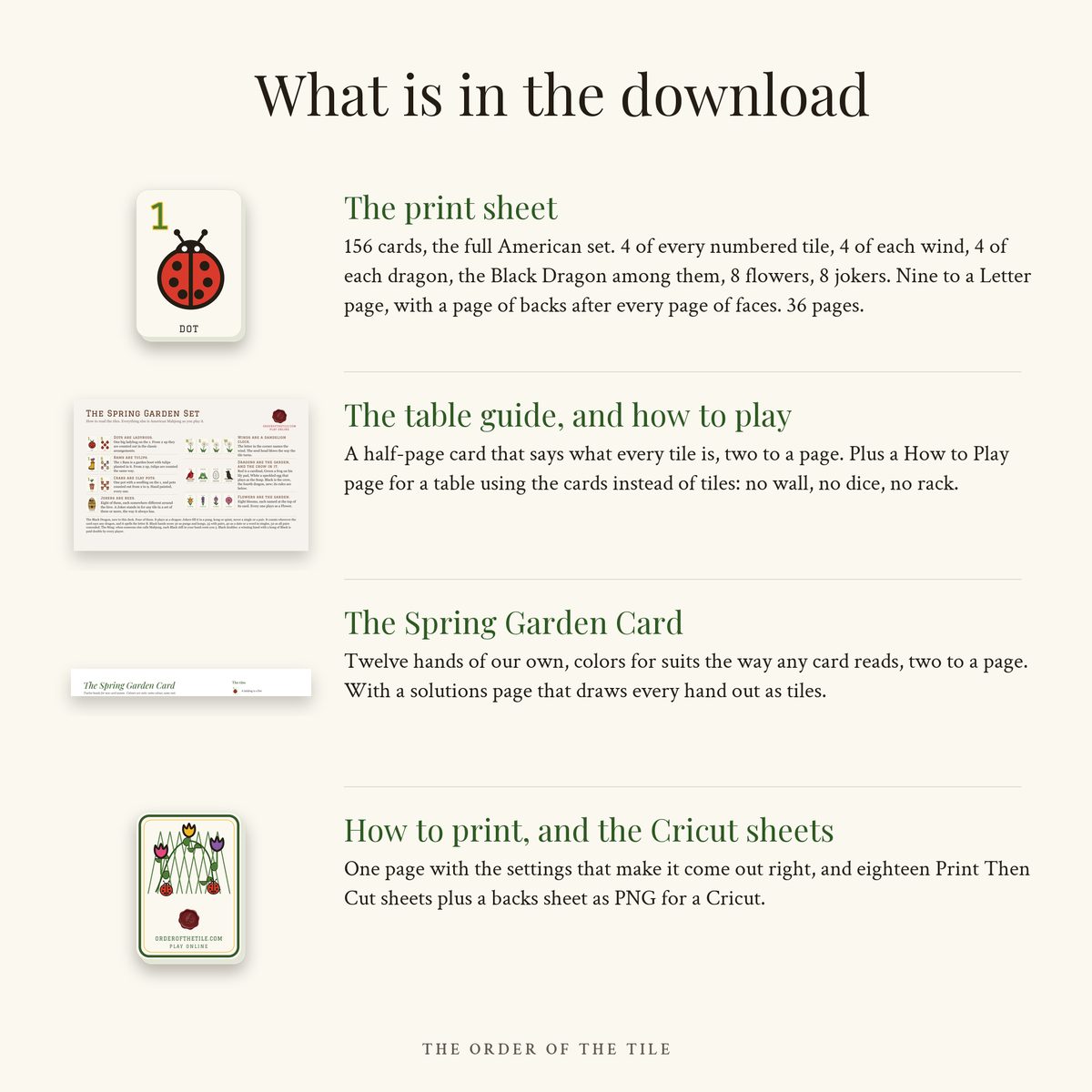 The Spring Garden Card Deck for American Mahjong photo 2