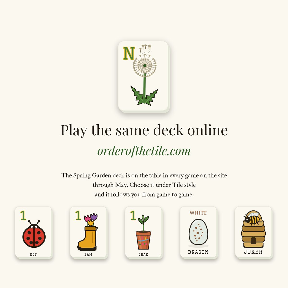 The Spring Garden Card Deck for American Mahjong photo 10