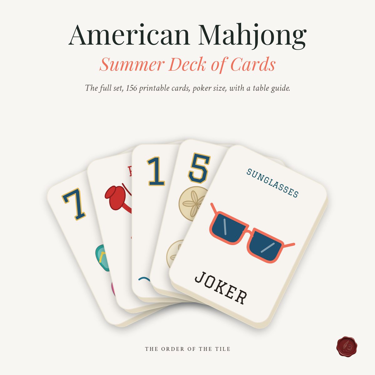 The Summer Card Deck for American Mahjong photo 1