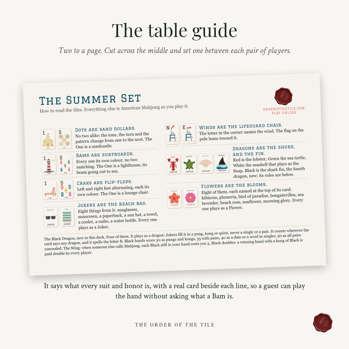 The Summer Card Deck for American Mahjong photo 7