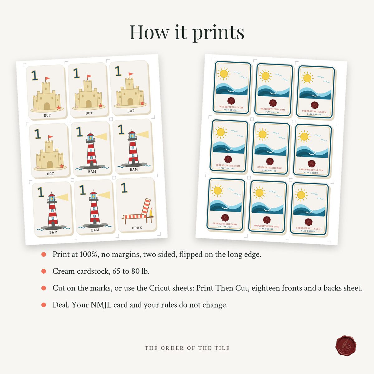 The Summer Card Deck for American Mahjong photo 9
