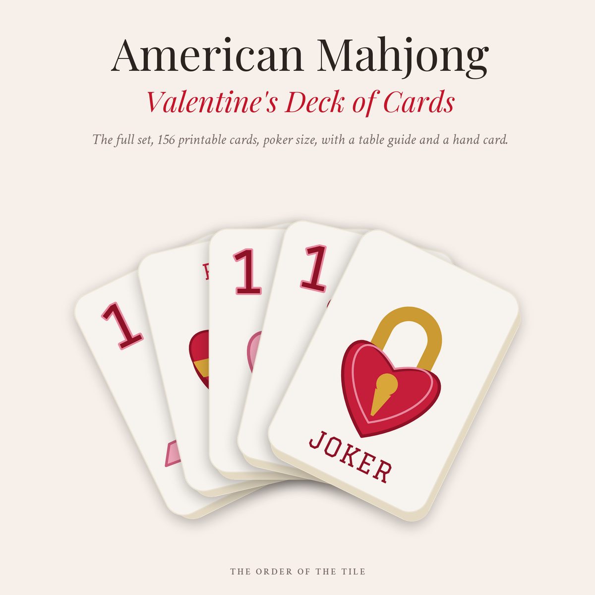 The Valentine's Card Deck for American Mahjong photo 1