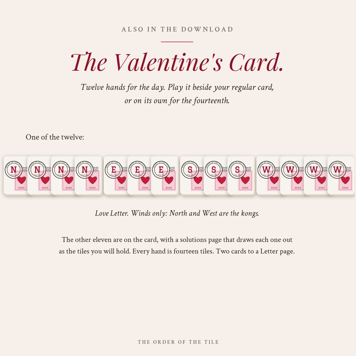 The Valentine's Card Deck for American Mahjong photo 8