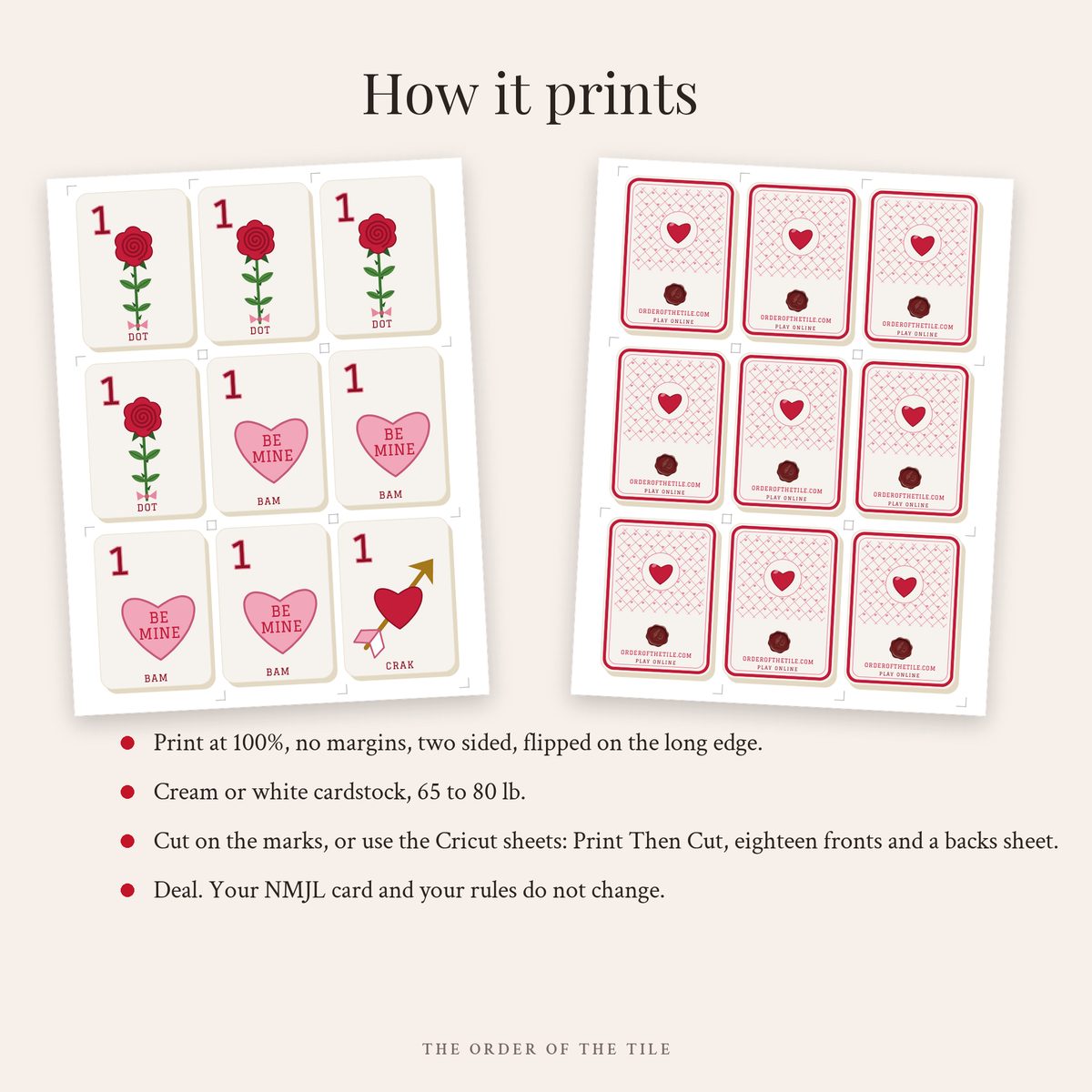 The Valentine's Card Deck for American Mahjong photo 9